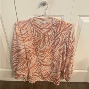 Zac & Rachel Women’s Zebra Print Top XL